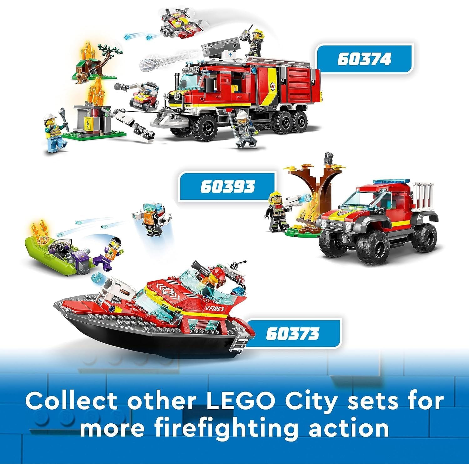 Buy LEGO,LEGO City 60374 Fire Command Unit Set Rescue Truck Toy 6+ - Gadcet UK | UK | London | Scotland | Wales| Near Me | Cheap | Pay In 3 | Construction Set Toys